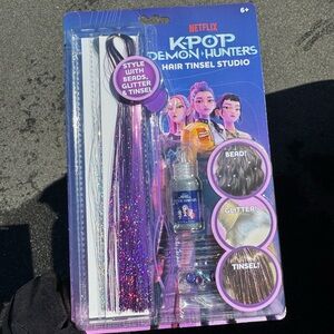 Netflix K-POP Demon Hunters Hair Tinsel Studio - Purple and Silver Accents NIB